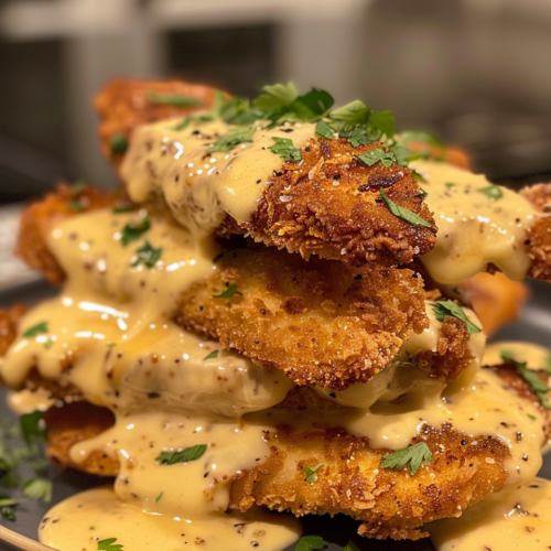 Crispy Chicken Tenders with Béchamel Sauce